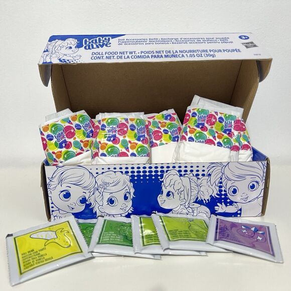 Baby Alive Doll Accessories Refill Includes 17 Diapers, 6 Food Drink Packets - Picture 1 of 4